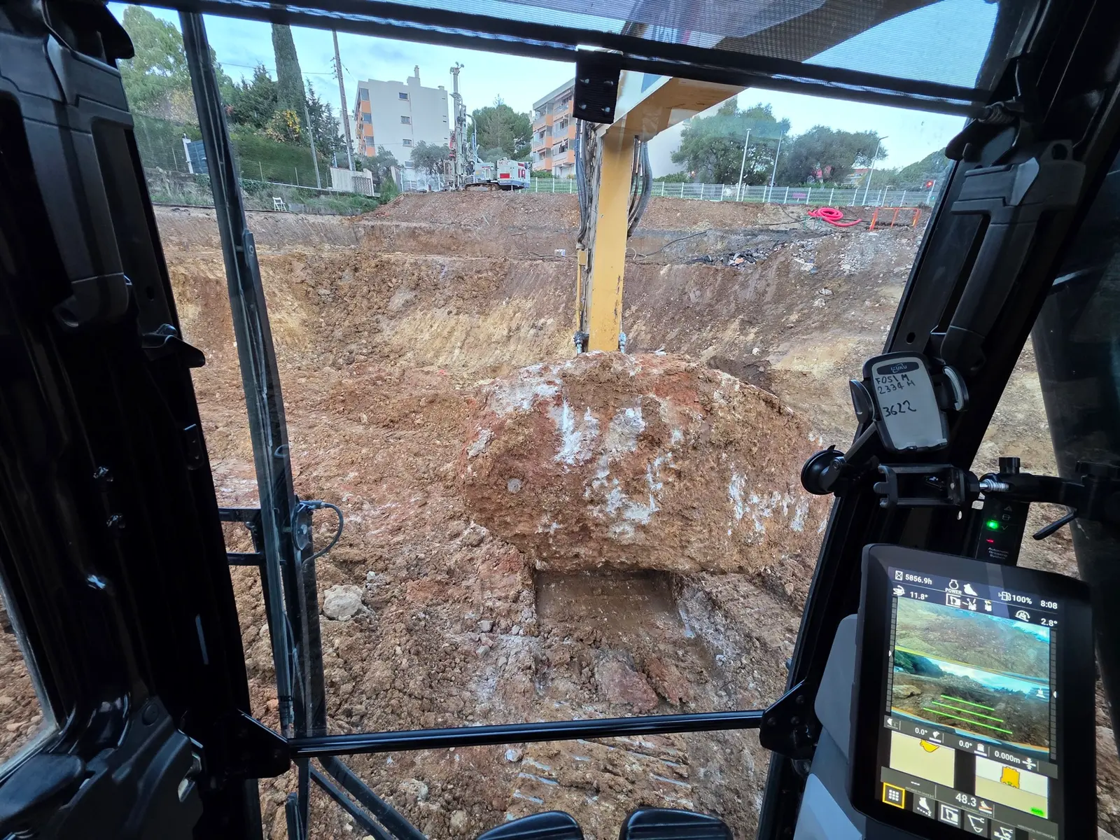 Chantier de terrassement à Antibes